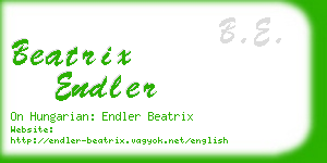 beatrix endler business card